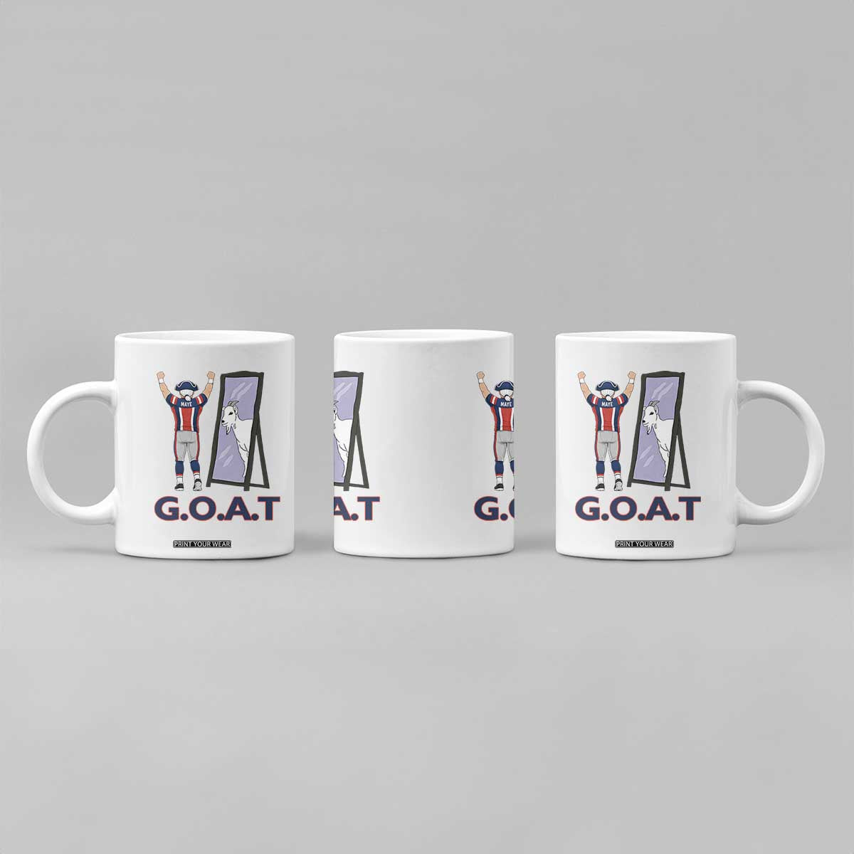Number Ten Mirror Goat Coffee Mug Football Lover Gift TS12 Print Your Wear