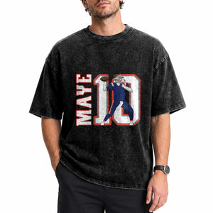 Maye Lover Washed Cotton T-Shirt QB 10 Player Fan