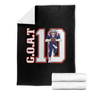 Number Ten Football Quarterback Fan Throw Blanket TS12 Black Print Your Wear