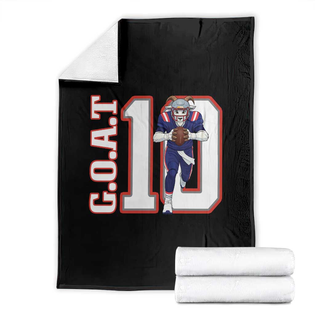 Number Ten Football Quarterback Fan Throw Blanket TS12 Black Print Your Wear
