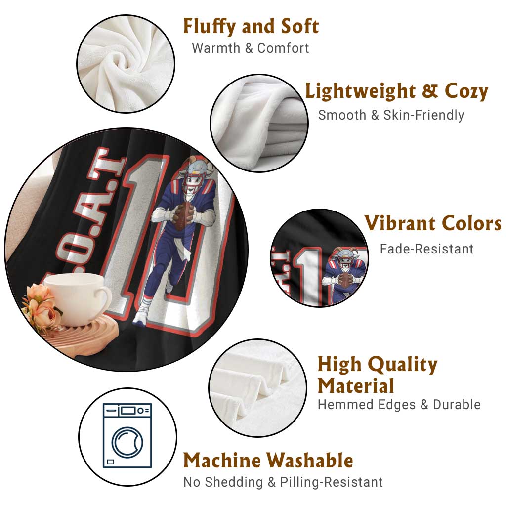 Number Ten Football Quarterback Fan Throw Blanket TS12 Print Your Wear