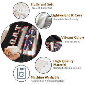 Number Ten Football Quarterback Fan Throw Blanket TS12 Print Your Wear