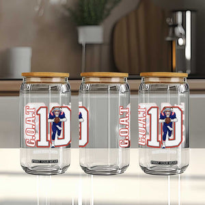 Number Ten Football Quarterback Fan Glass Can TS12 Print Your Wear