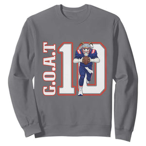 Number Ten Football Quarterback Fan Sweatshirt TS12 Charcoal Print Your Wear
