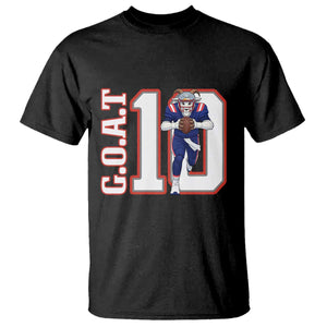 Number Ten Football Quarterback Fan T Shirt TS12 Black Print Your Wear