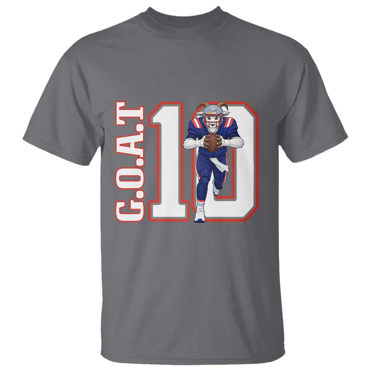 Number Ten Football Quarterback Fan T Shirt TS12 Charcoal Print Your Wear