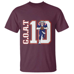 Number Ten Football Quarterback Fan T Shirt TS12 Maroon Print Your Wear