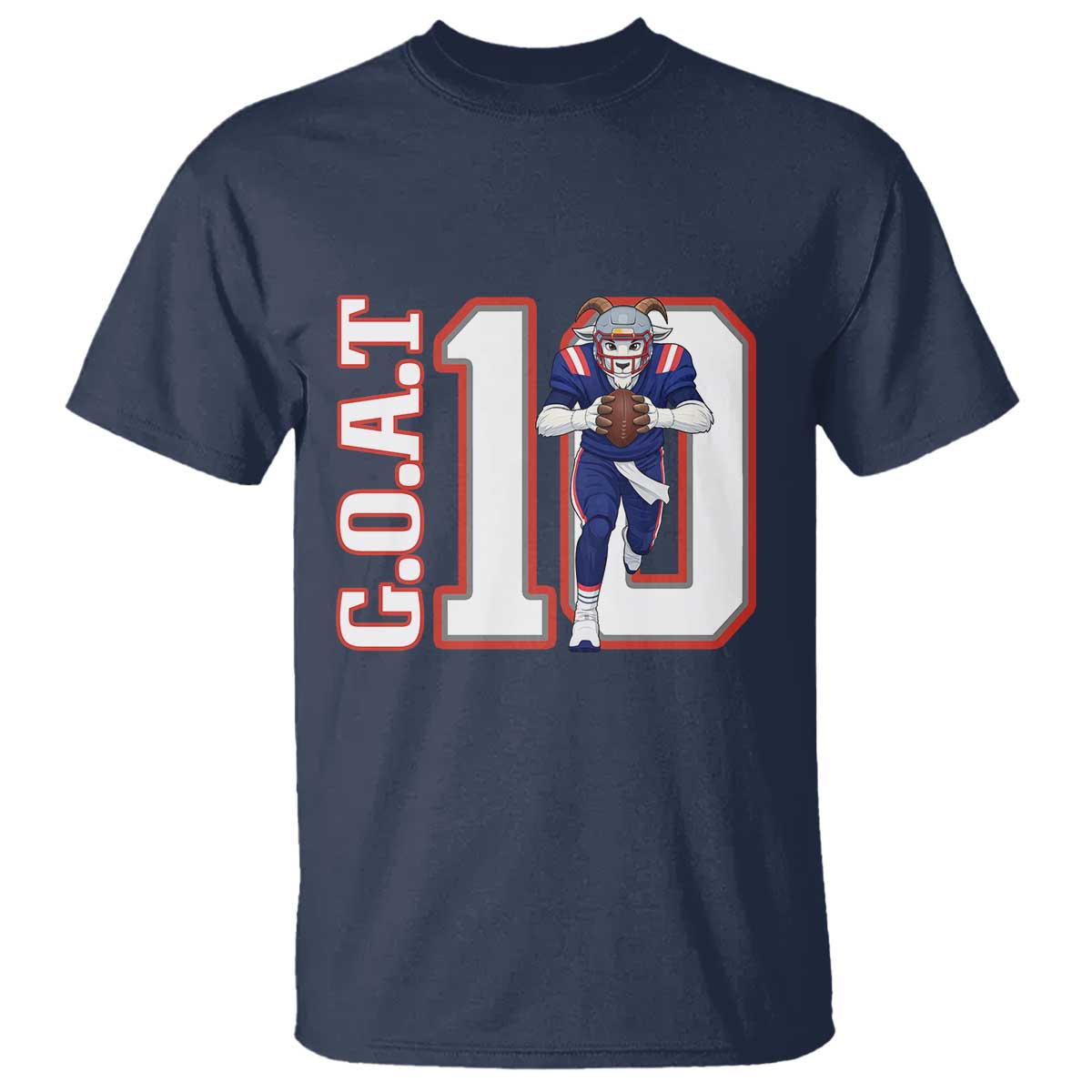 Number Ten Football Quarterback Fan T Shirt TS12 Navy Print Your Wear