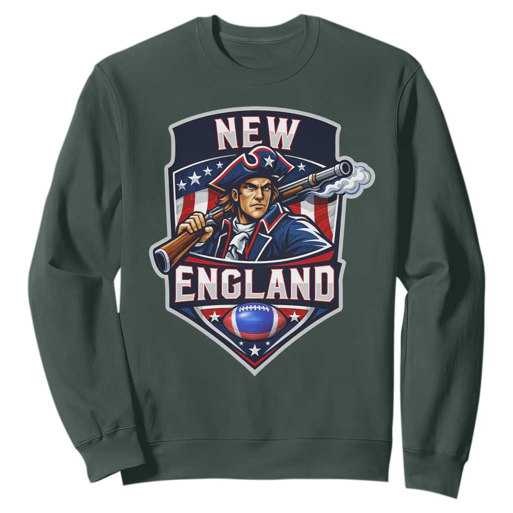 Red Blue White Sport Fan Sweatshirt Football Lover Gift TS12 Dark Forest Green Print Your Wear