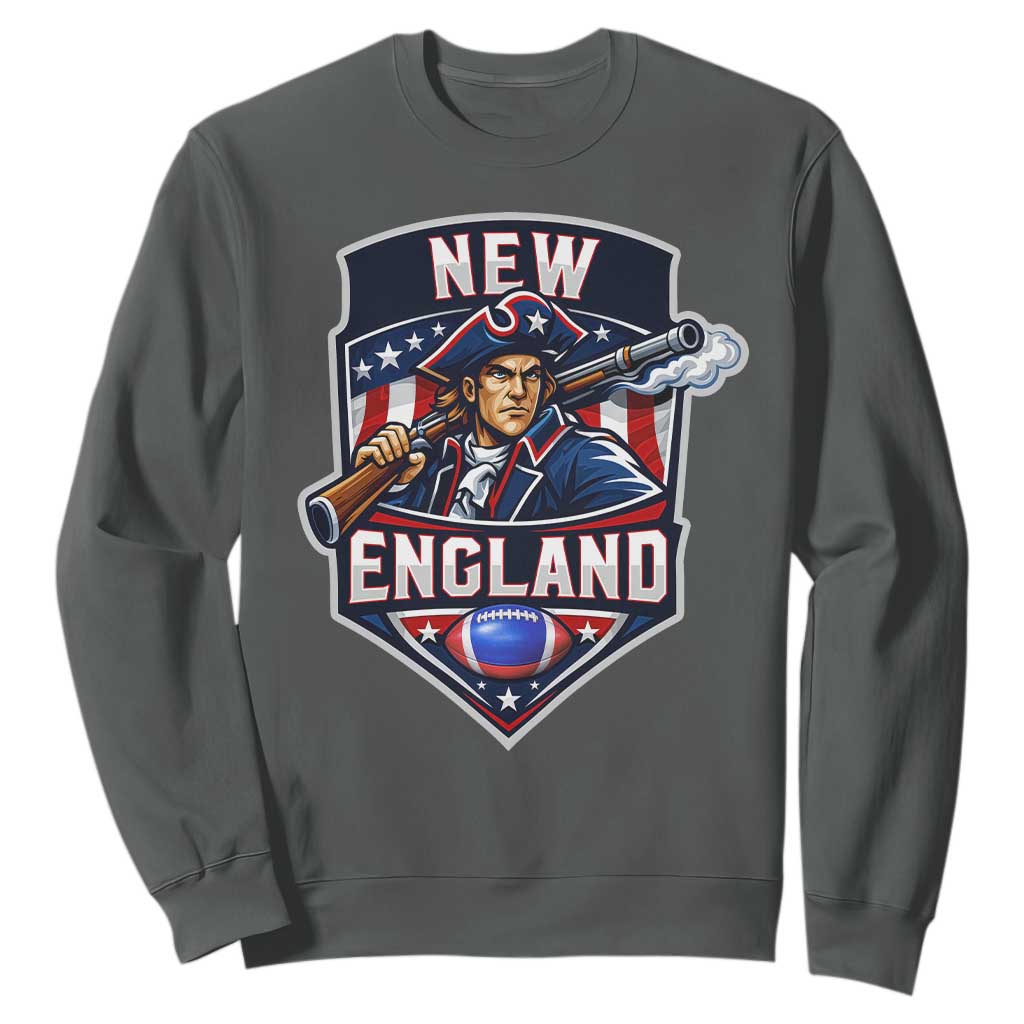 Red Blue White Sport Fan Sweatshirt Football Lover Gift TS12 Dark Heather Print Your Wear