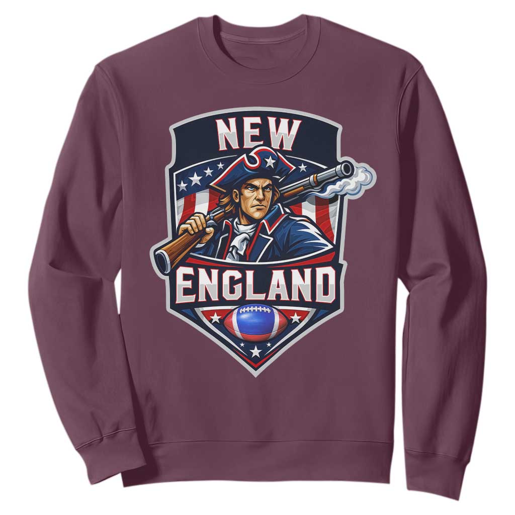 Red Blue White Sport Fan Sweatshirt Football Lover Gift TS12 Maroon Print Your Wear