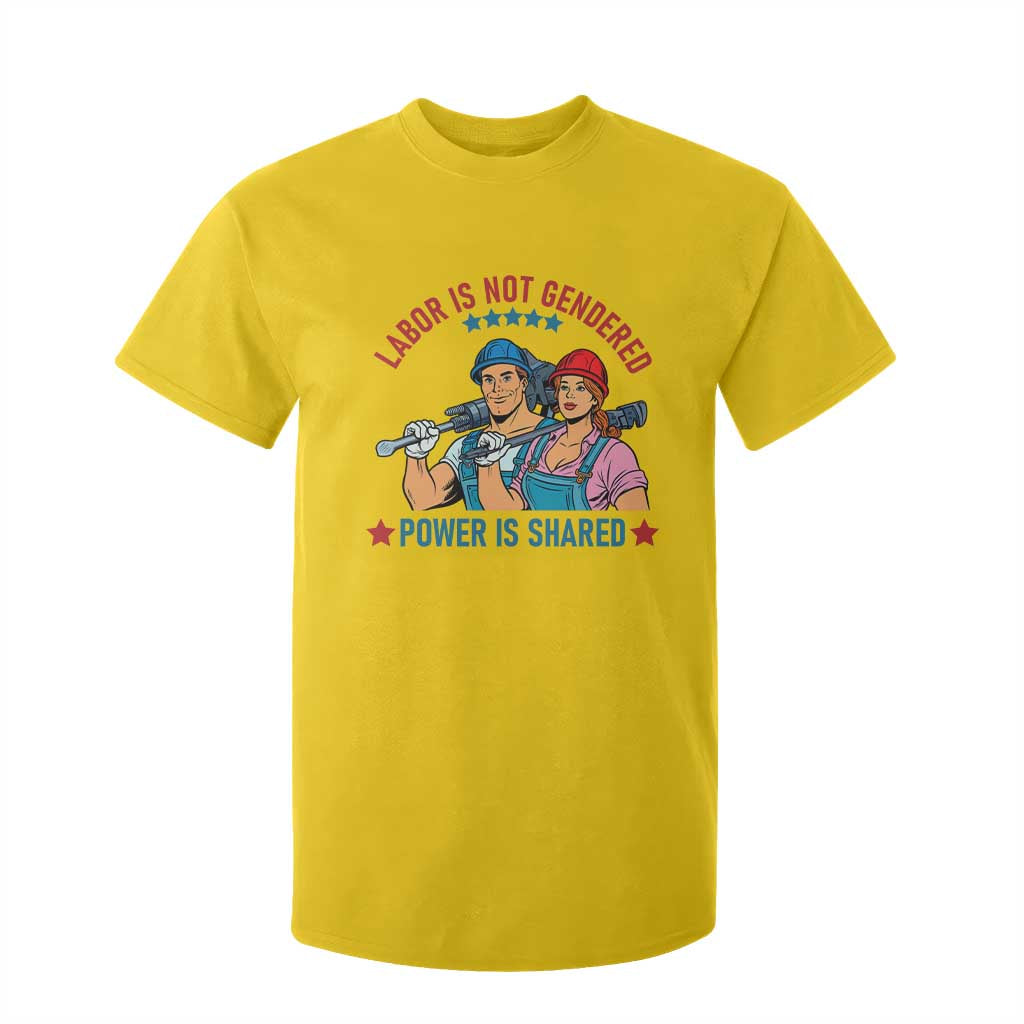 Labor Day Union Strong Feminism T Shirt For Kid Labor Is Not Gendered Power Is Shared TS12 Daisy Print Your Wear