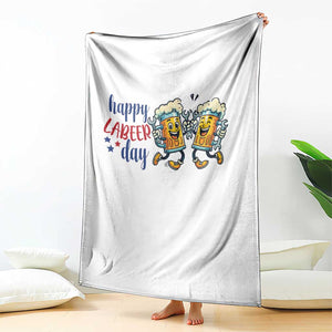 Happy Labeer Day Throw Blanket Funny Labor Day Beer Union Worker Humor TS12 Print Your Wear