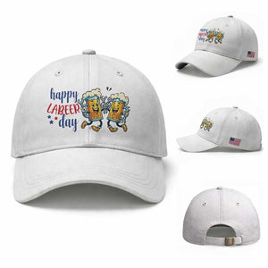 Happy Labeer Day Baseball Cap Funny Labor Day Beer Union Worker Humor TS12 Baseball Cap Universal Fit White Print Your Wear