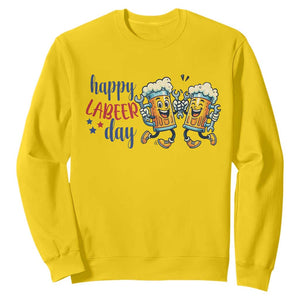 Happy Labeer Day Sweatshirt Funny Labor Day Beer Union Worker Humor TS12 Daisy Print Your Wear