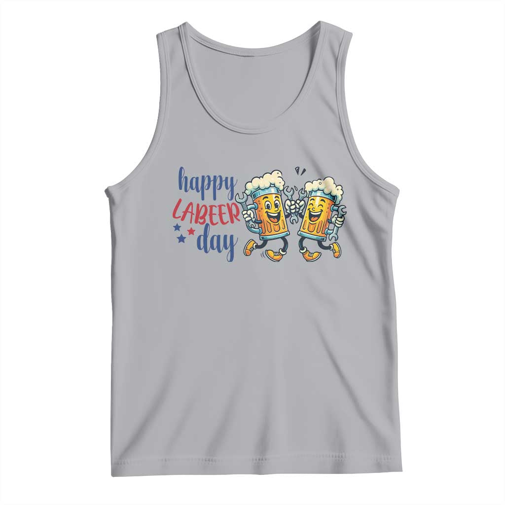 Happy Labeer Day Tank Top Funny Labor Day Beer Union Worker Humor TS12 Athletic Heather Print Your Wear