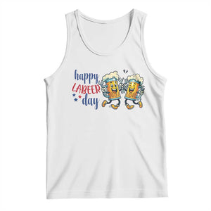 Happy Labeer Day Tank Top Funny Labor Day Beer Union Worker Humor TS12 White Print Your Wear