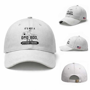 Funny Dad Baseball Cap It Is Not A Dad Bod It Is A Father Figure TS12 Baseball Cap Universal Fit White Print Your Wear