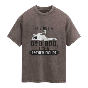 Funny Dad Washed Cotton T-Shirt It Is Not A Dad Bod It Is A Father Figure
