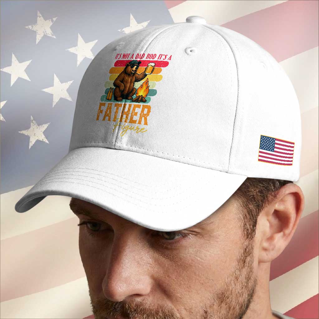 Funny Bear Dad Baseball Cap It Is Not A Dad Bod It Is A Father Figure TS12 Print Your Wear