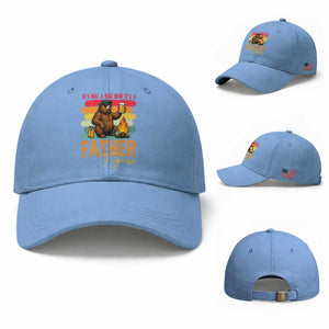 Funny Bear Dad Baseball Cap It Is Not A Dad Bod It Is A Father Figure TS12 Baseball Cap Universal Fit Light Blue Print Your Wear