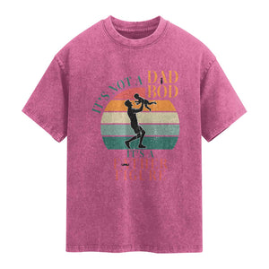 It Is Not A Dad Bod It Is A Father Figure Washed Cotton T-Shirt Funny Dad Saying