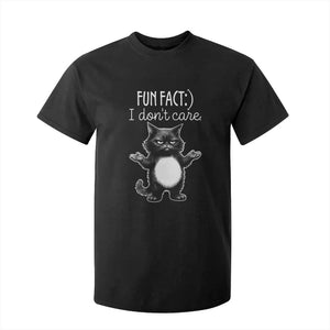 Funny Cat Lover T Shirt For Kid Fun Fact I Do Not Care Quote TS12 Black Print Your Wear