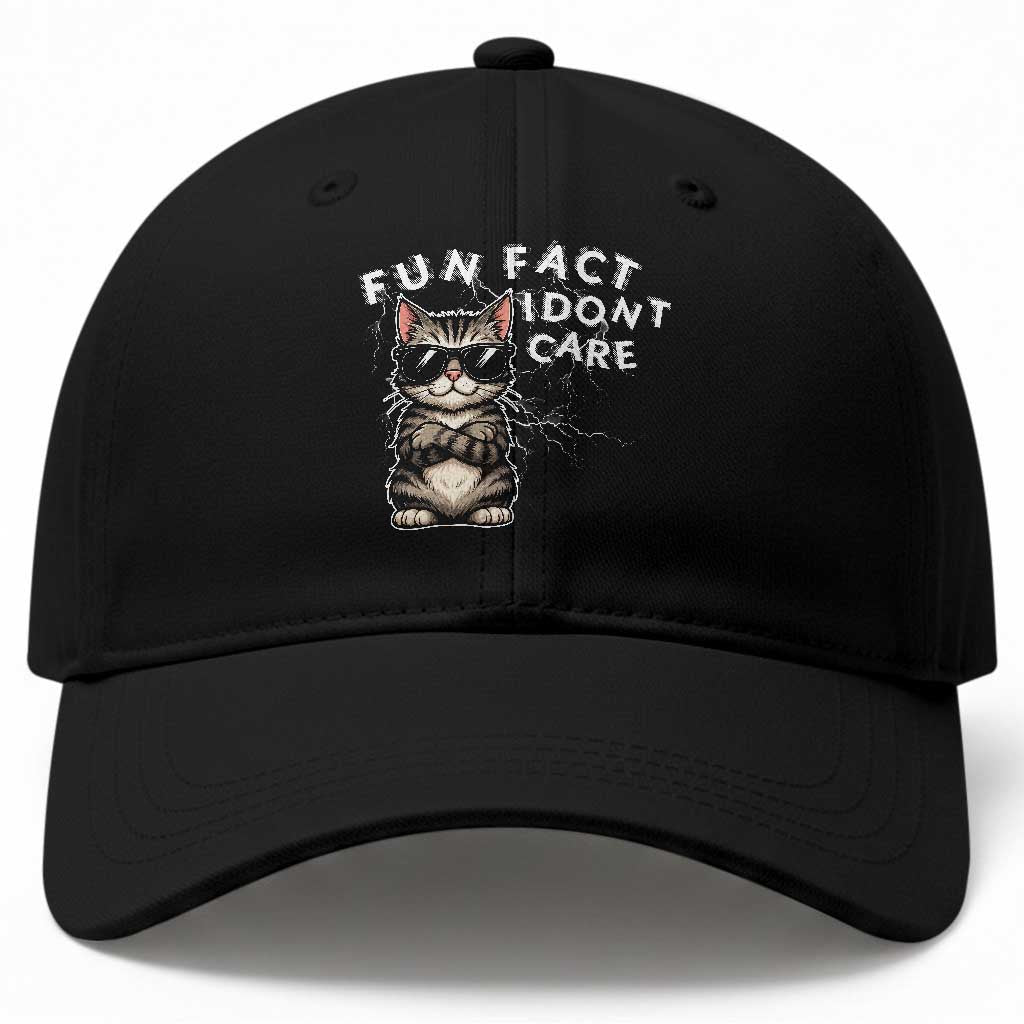Fun Fact I Do Not Care Baseball Cap Grumpy Cat Lover TS12 Print Your Wear