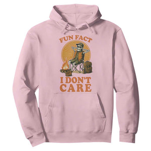 Fun Fact I Do Not Care Hoodie Funny Skeleton TS12 Light Pink Print Your Wear