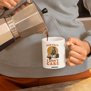 Fun Fact I Do Not Care Coffee Mug Funny Skeleton TS12 Print Your Wear