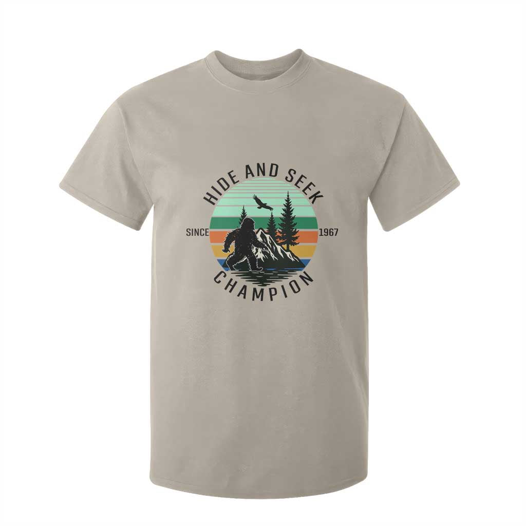 Hide And Seek Champion T Shirt For Kid Bigfoot Lover Gift TS12 Sand Print Your Wear