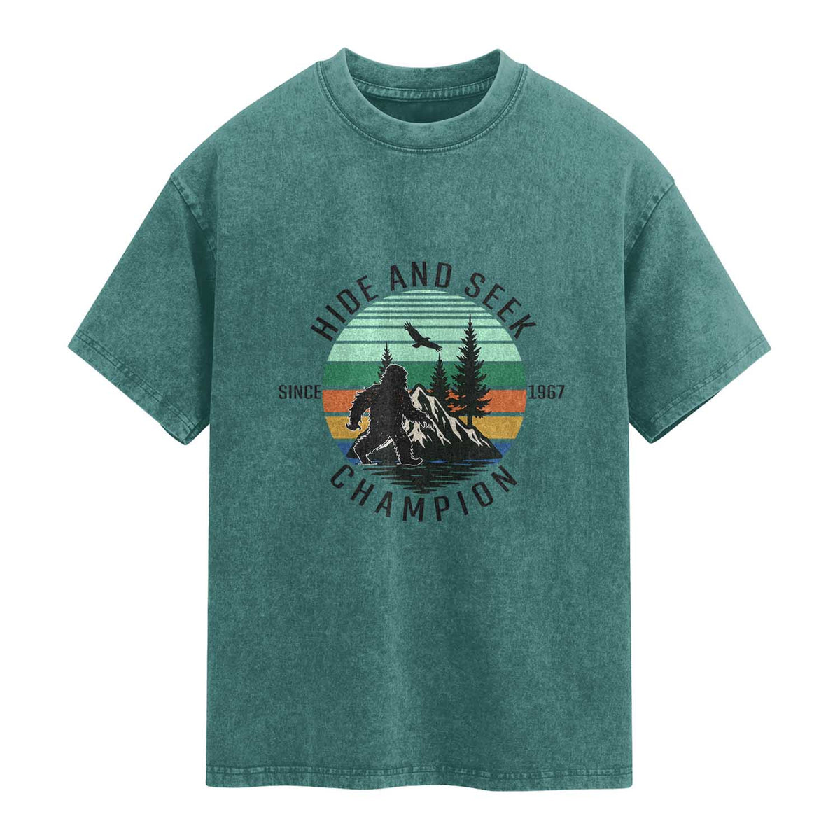 Hide And Seek Champion Washed Cotton T-Shirt Bigfoot Lover Gift