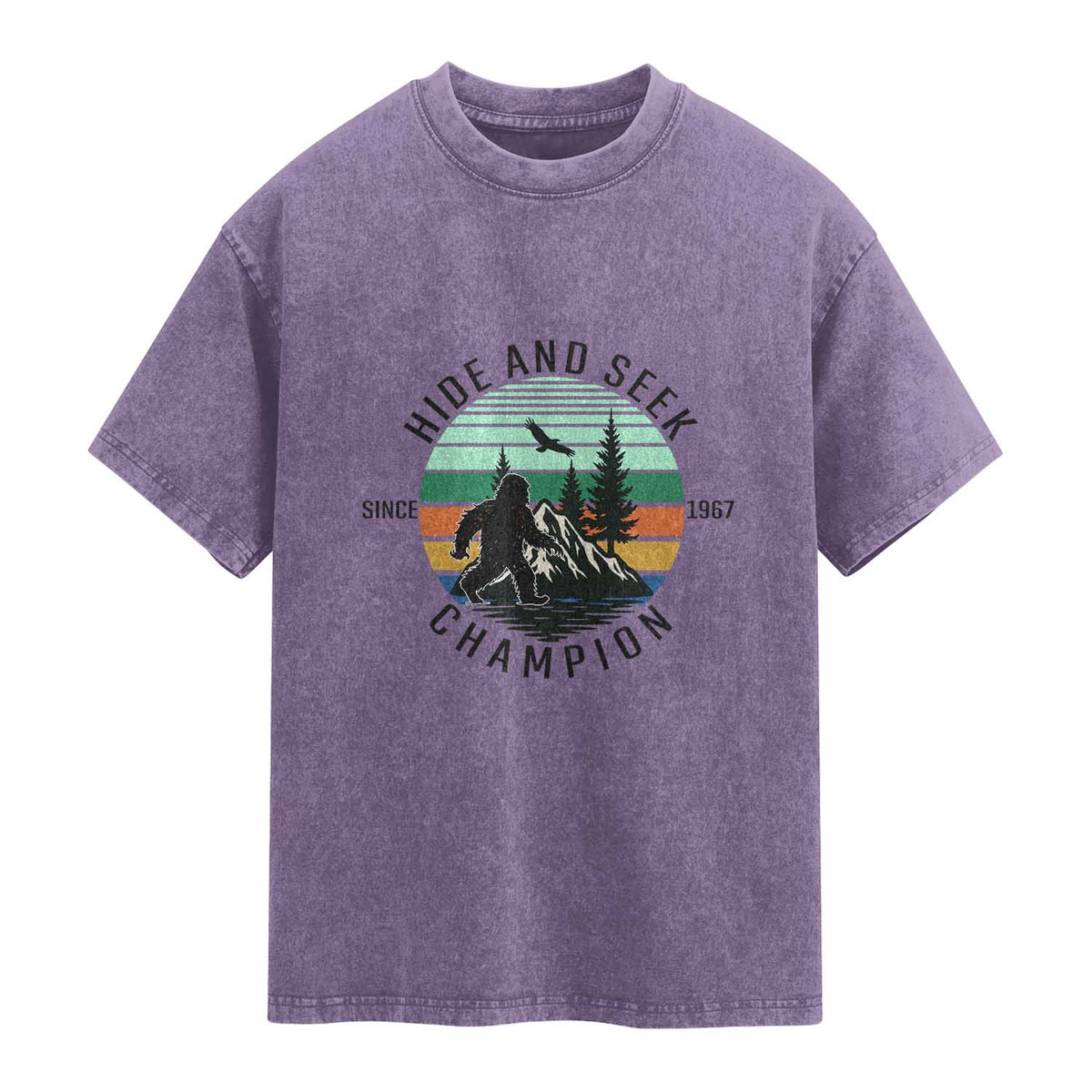 Hide And Seek Champion Washed Cotton T-Shirt Bigfoot Lover Gift