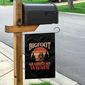 Bigfoot Grabbed My Wiener Garden Flag Funny Dachshund Lover Gift TS12 Print Your Wear