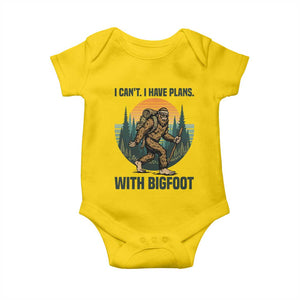 I Cant I Have Plans With Bigfoot Baby Onesie Funny Cryptid Lover Gift TS12 Daisy Print Your Wear