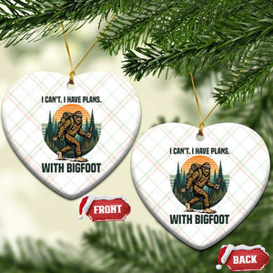 I Cant I Have Plans With Bigfoot Ceramic Ornament Funny Cryptid Lover Gift TS12 Print Your Wear