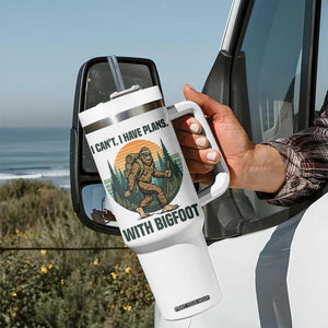 I Cant I Have Plans With Bigfoot Tumbler With Handle Funny Cryptid Lover Gift TS12 Print Your Wear