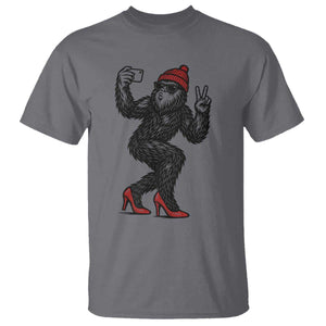 Funny Sexy Bigfoot Selfie T Shirt Sasquatch Lover Gift TS12 Charcoal Print Your Wear