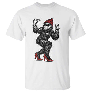 Funny Sexy Bigfoot Selfie T Shirt Sasquatch Lover Gift TS12 White Print Your Wear