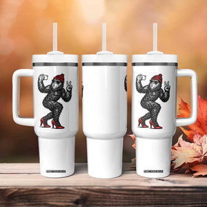 Funny Sexy Bigfoot Selfie Tumbler With Handle Sasquatch Lover Gift TS12 Print Your Wear