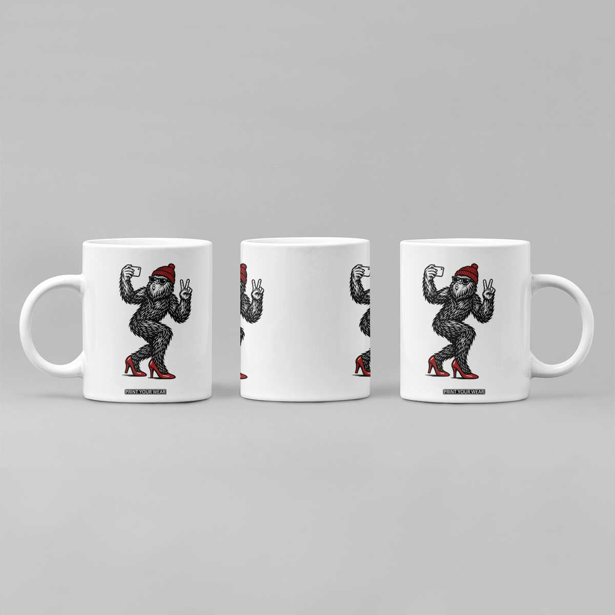 Funny Sexy Bigfoot Selfie Coffee Mug Sasquatch Lover Gift TS12 Print Your Wear