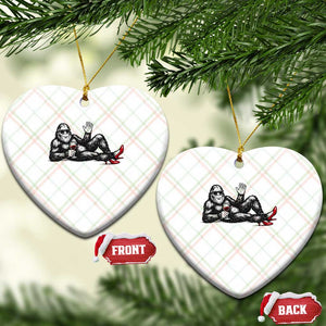 Funny Sassquatch Sexy Ceramic Ornament Bigfoot With Cocktail Party Humor TS12 Print Your Wear