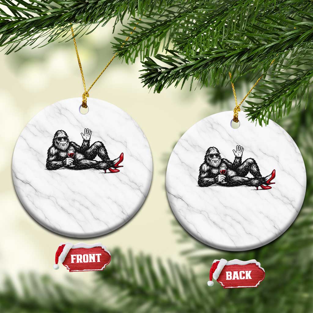 Funny Sassquatch Sexy Ceramic Ornament Bigfoot With Cocktail Party Humor TS12 1pc White Marble Print Your Wear