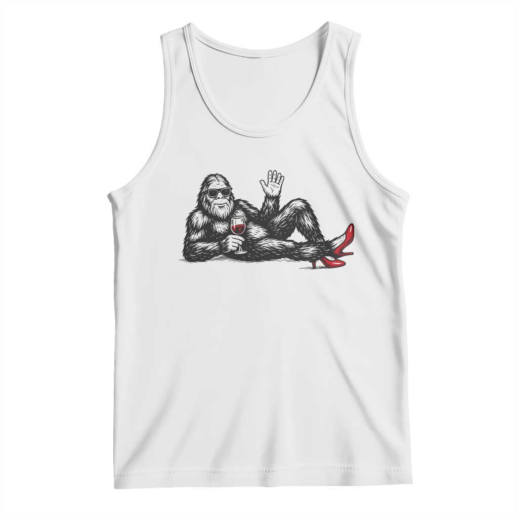Funny Sassquatch Sexy Tank Top Bigfoot With Cocktail Party Humor TS12 White Print Your Wear