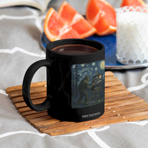 Funny Bigfoot Painting Starry Night Art Parody Gift Coffee Mug TS12 Print Your Wear