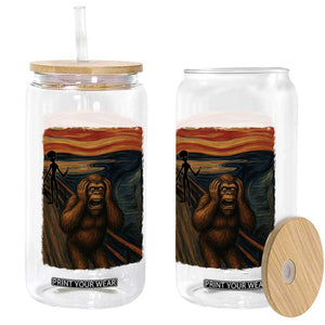 Funny Bigfoot And Alien Glass Can Parody The Scream Art Meme Gift TS12 Print Your Wear