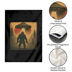 Samurai Bigfoot Garden Flag Japanese Vintage Ukiyoe Style TS12 Print Your Wear