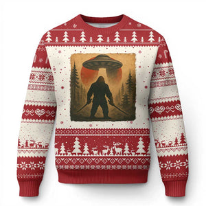 Samurai Bigfoot Ugly Christmas Sweater Japanese Vintage Ukiyoe Style TS12 Beige Red Print Your Wear