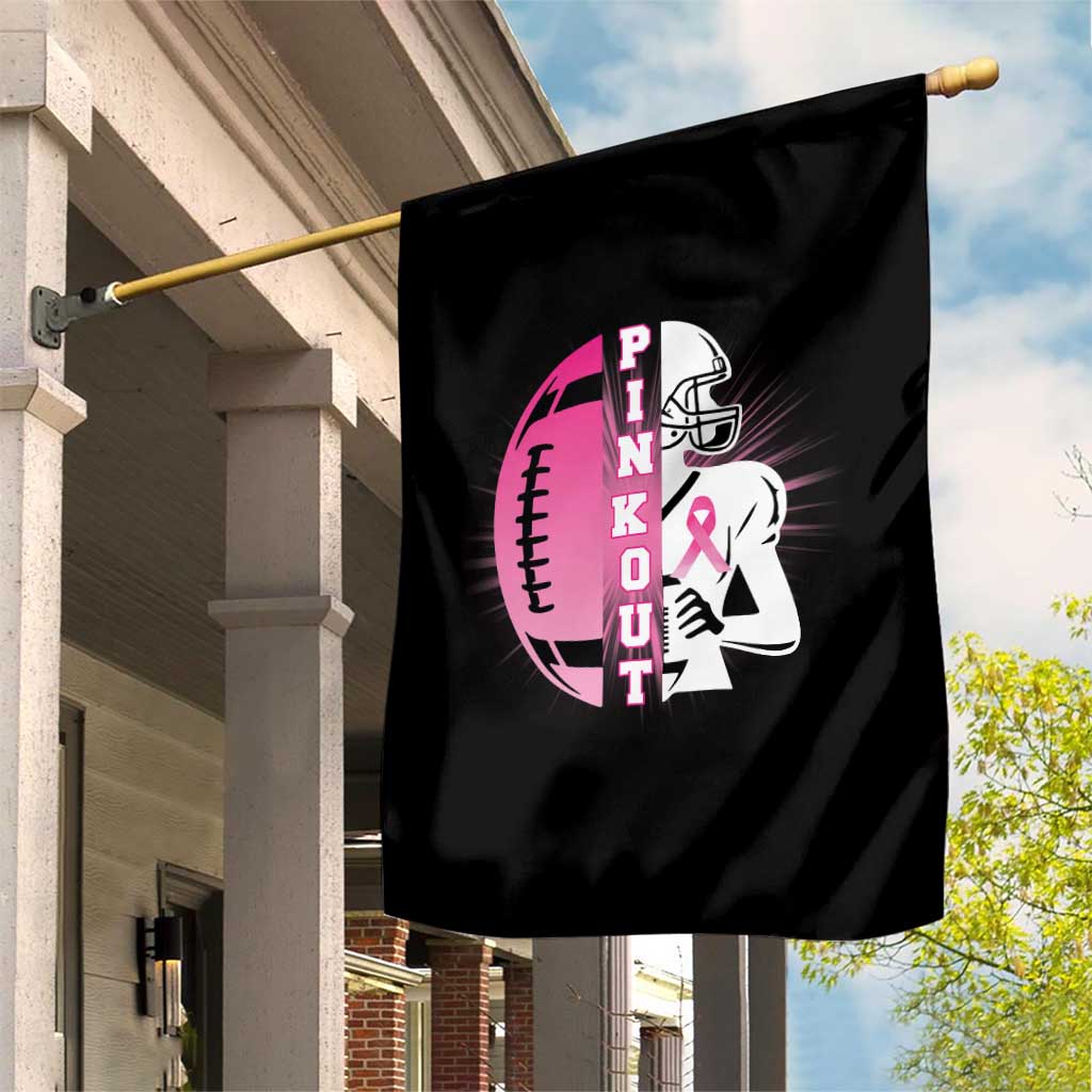 Pink Out Game Day Football Garden Flag Breast Cancer Support TS12 Print Your Wear
