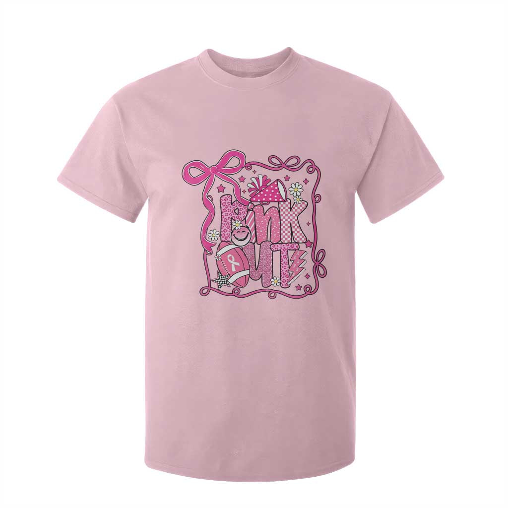 Pink Out T Shirt For Kid Football Support Breast Cancer Gift TS12 Light Pink Print Your Wear